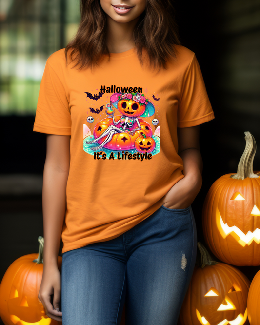Halloween Lifestyle Unisex Heavy Cotton Tee, Spooky T-Shirt, Halloween Apparel, Festive Gift, Seasonal Wear